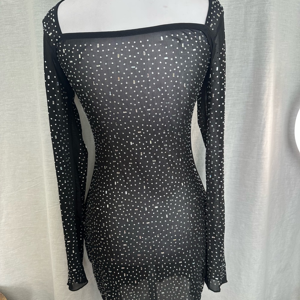 Elegant Black Sheer Dress